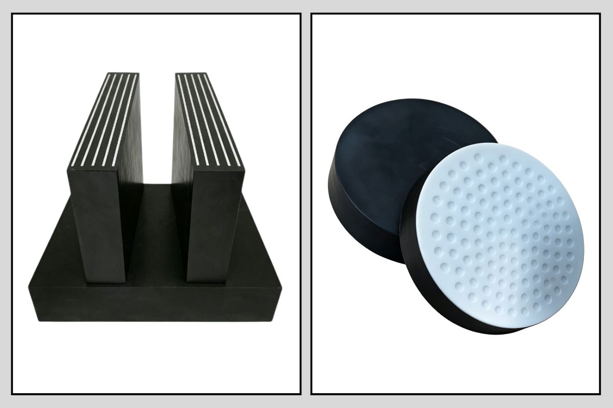 bridge bearing for highway and railway